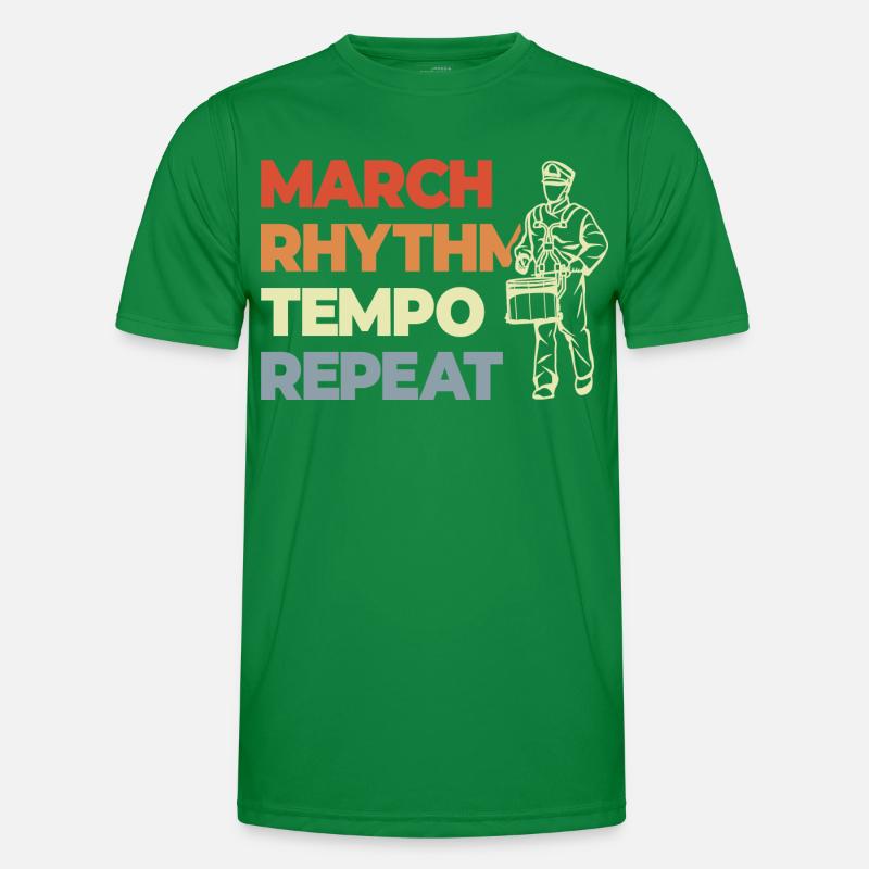 Trommel Spruch Männer Funktions-T-Shirt