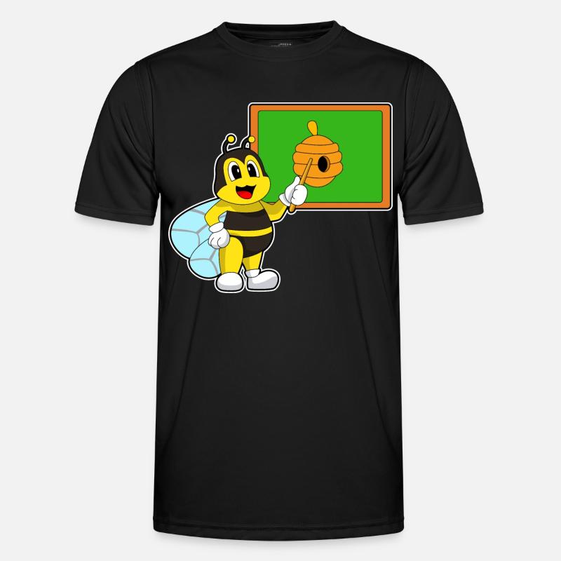 Biene Lehrer Pointer Bienennest - Männer Funktions-T-Shirt - Schwarz