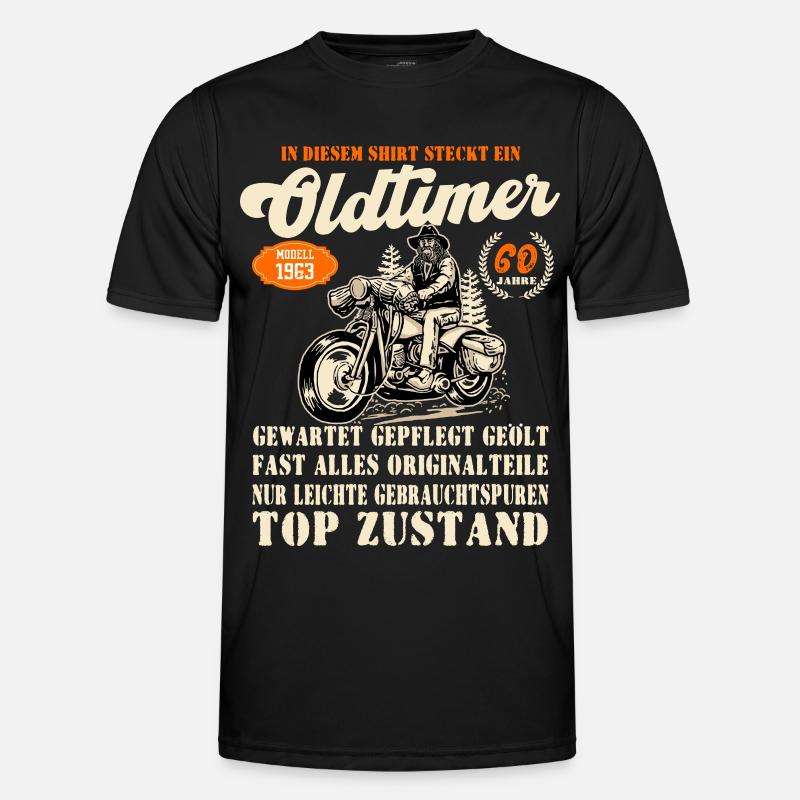 Oldtimer Modell1963 Jubiläum - Männer Funktions-T-Shirt - Schwarz