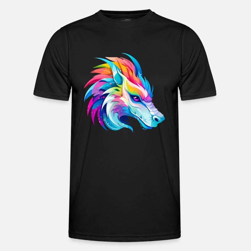 Rainbow Dragon Head Men's Functional T-Shirt