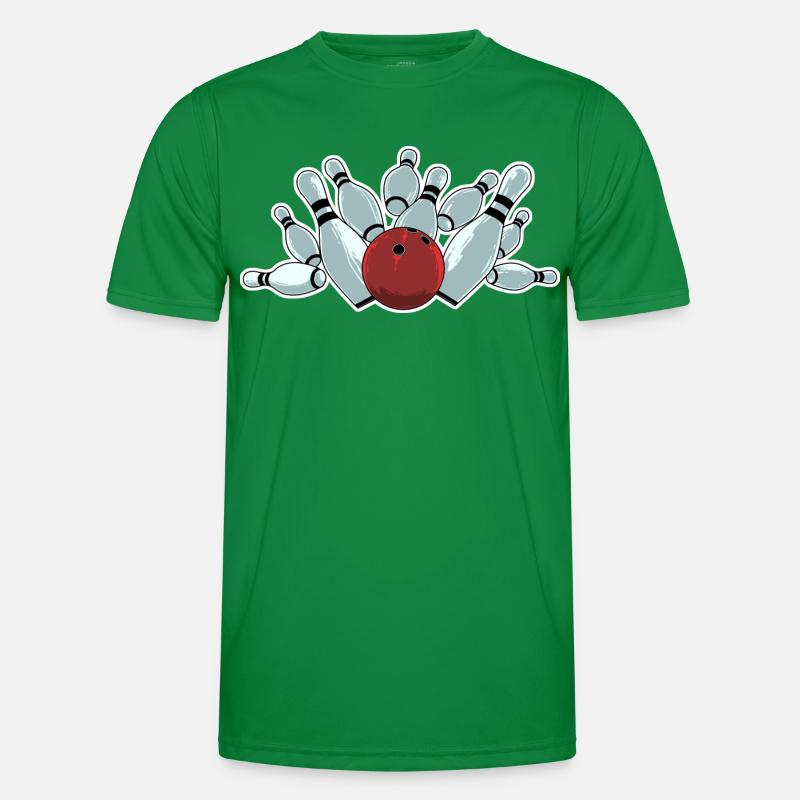 Bowling Strike Männer Funktions-T-Shirt