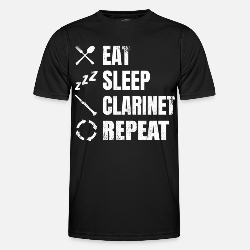 Klarinette Routine - Männer Funktions-T-Shirt - Schwarz