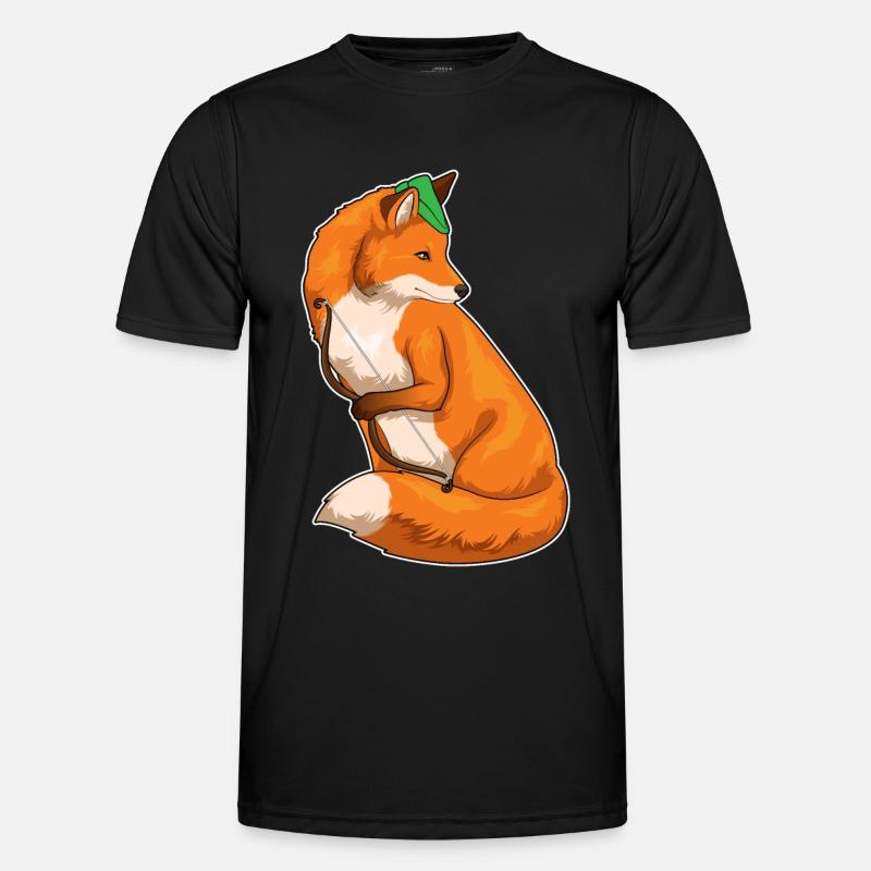 Fuchs Bogenschütze Bogen - Männer Funktions-T-Shirt - Schwarz