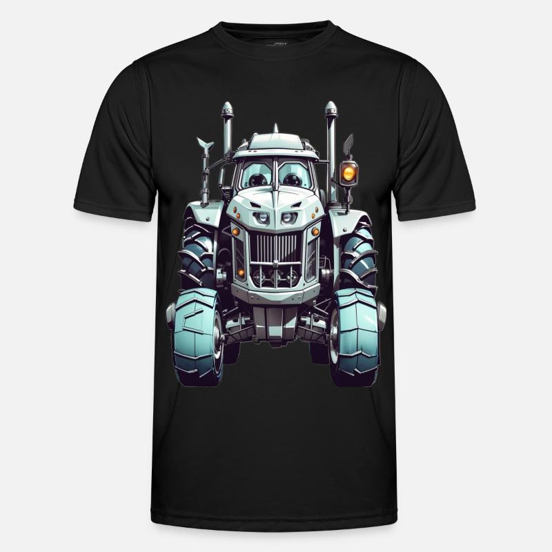 Tractor with eyes - Men's Functional T-Shirt - black
