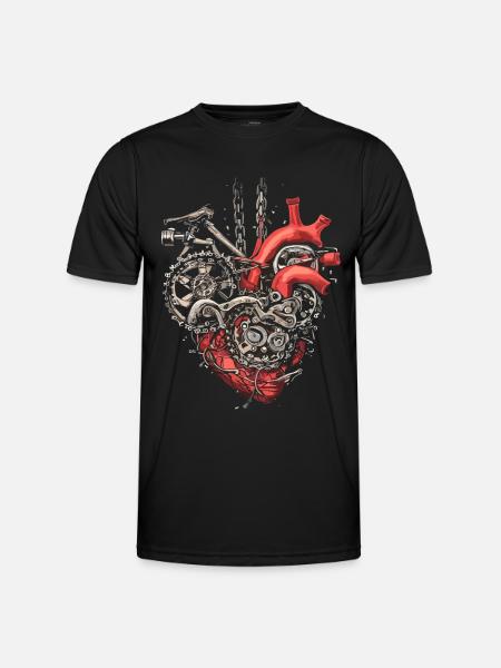 Bicycle Mechanic Heart - Bicycle Lovers - Men's Functional T-Shirt - black