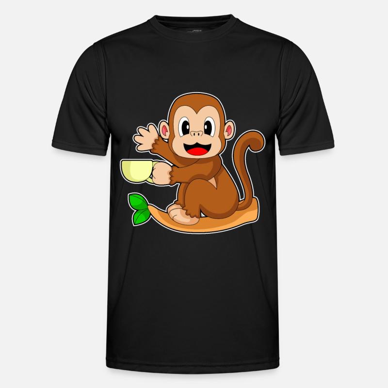 Monkey Mug - Men's Functional T-Shirt - black