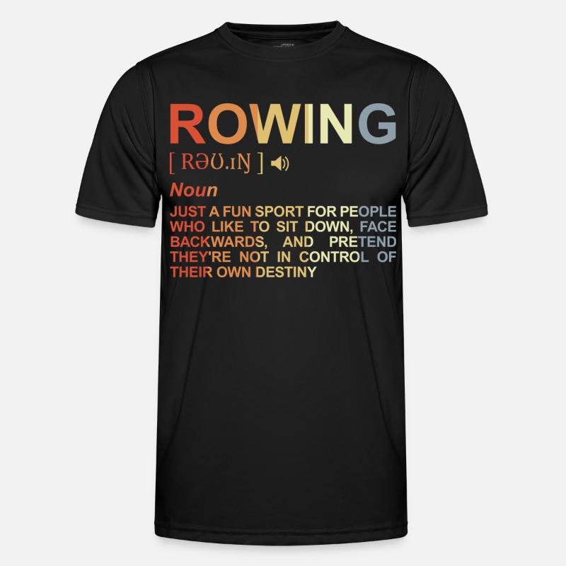 Rudern Begriff Männer Funktions-T-Shirt