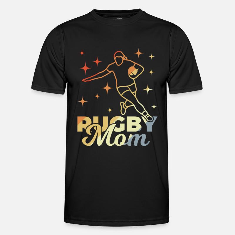 Rugby Mom - Men's Functional T-Shirt - black