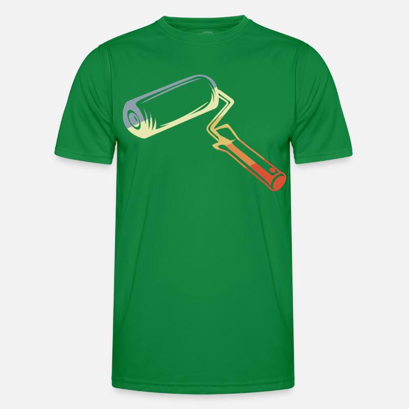 Retro Painter's Scroll Sketch Men's Functional T-Shirt