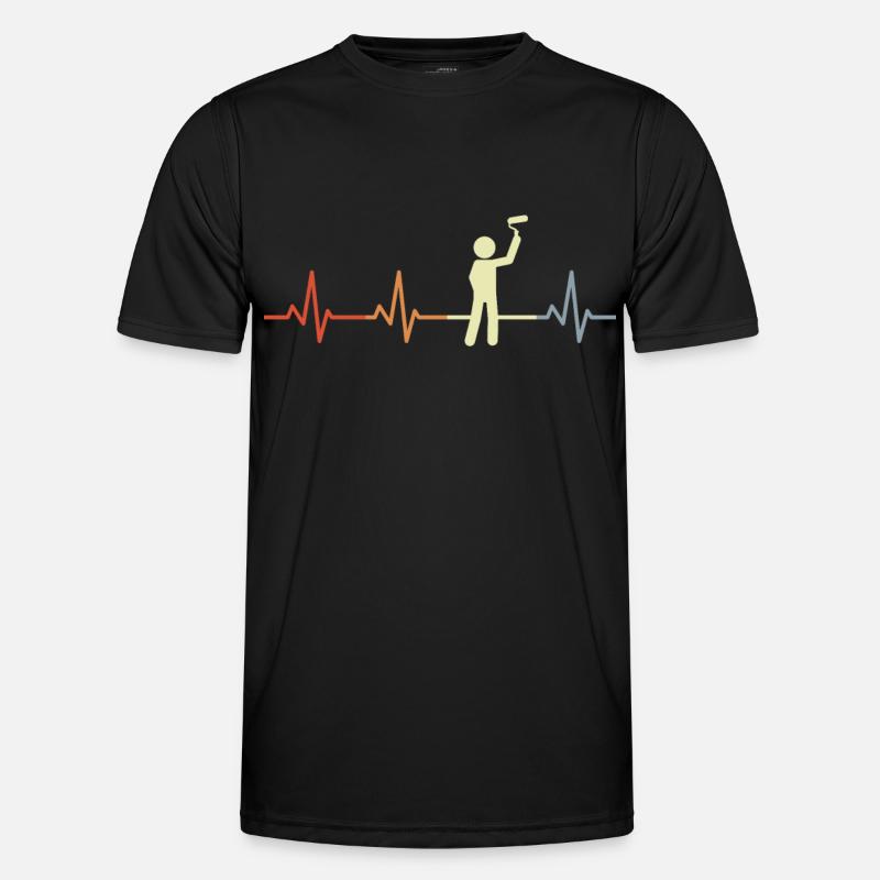 Master painter heart palpitations - Men's Functional T-Shirt - black