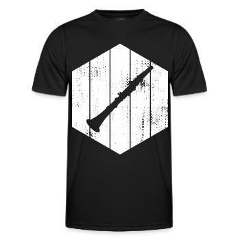 Clarinette - T-shirt sport Homme - noir - Devant - AI Model Male 178 dark (178cm)