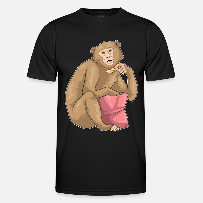 Monkey Potato Chips - Men's Functional T-Shirt - black