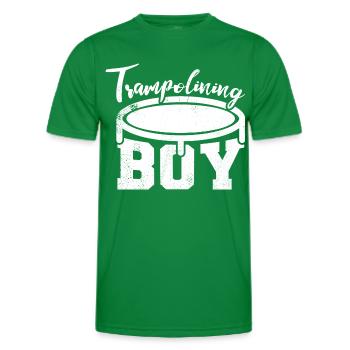 Trampolinspringer Junge - Männer Funktions-T-Shirt - Kelly Green - Vorne - AI Model Male 178 dark (178cm)