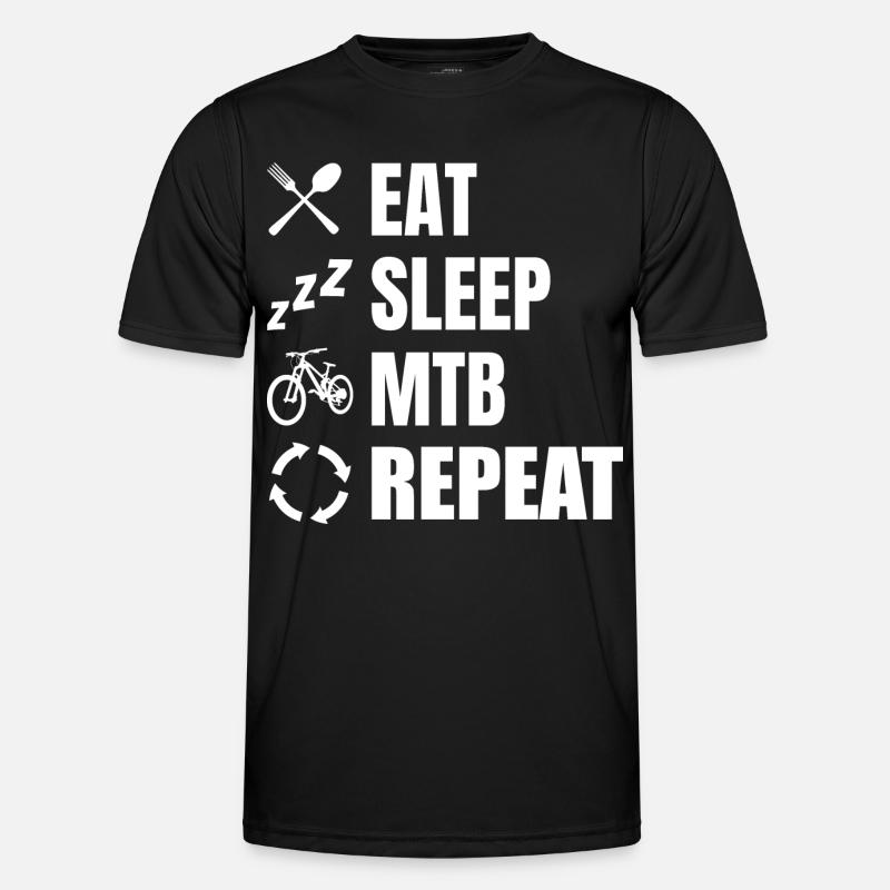 Eat Sleep MTB Repeat - Men's Functional T-Shirt - black