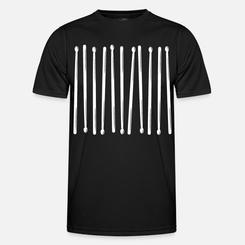 Drumsticks Vertical Pattern - Men's Functional T-Shirt - black