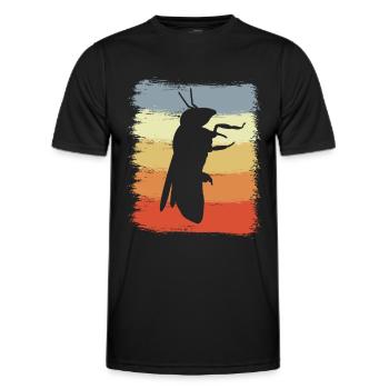 Retro Honigbiene - Männer Funktions-T-Shirt - Schwarz - Vorne - AI Model Male 178 dark (178cm)