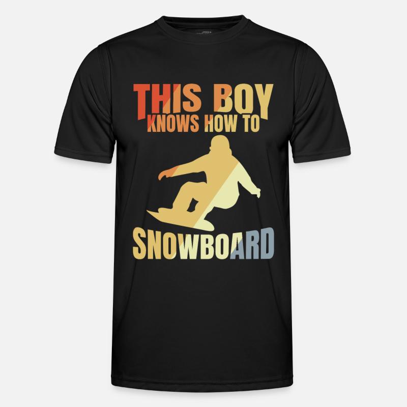 Snowboard Junge Männer Funktions-T-Shirt
