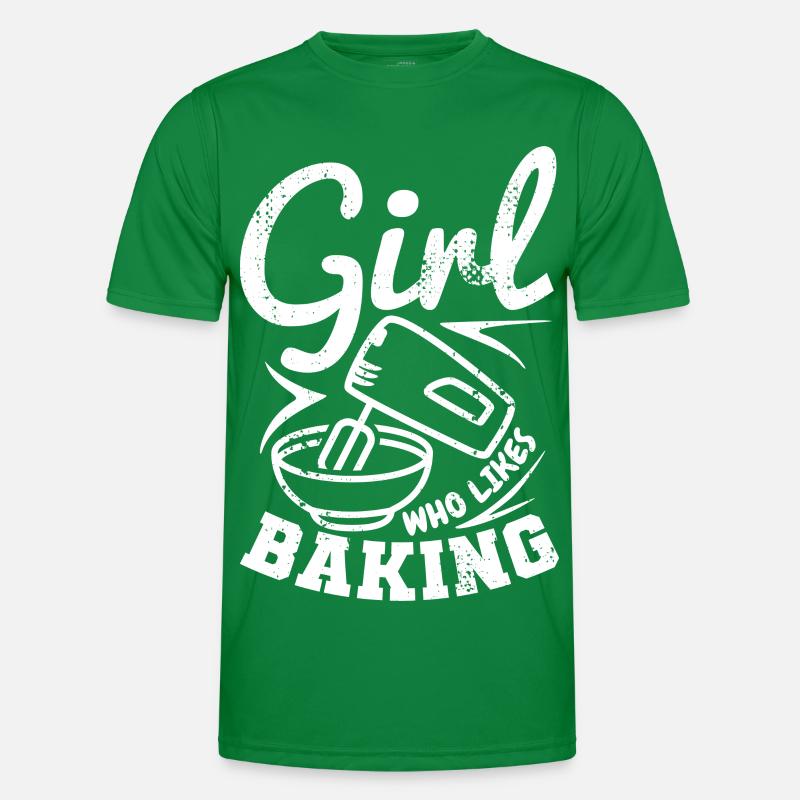 Mädchen, das gerne backt Männer Funktions-T-Shirt