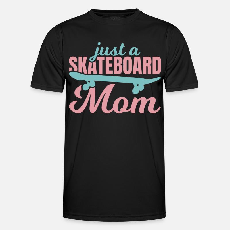 Skateboard Mutter - Männer Funktions-T-Shirt - Schwarz