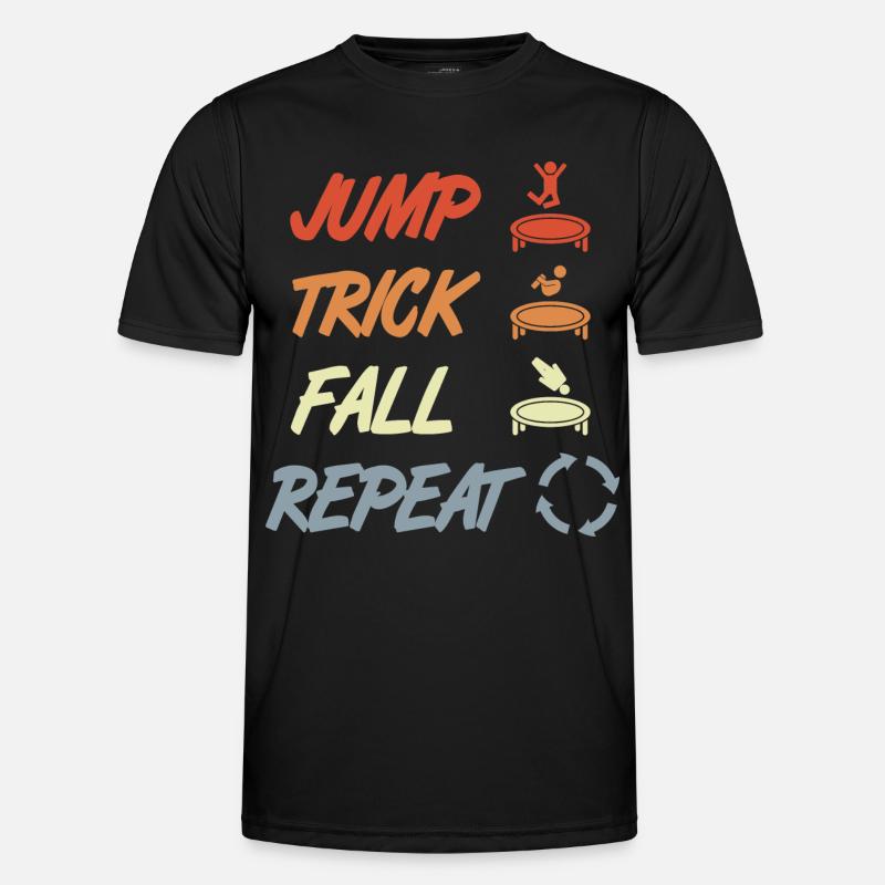 Trampoline Techniques - Men's Functional T-Shirt - black