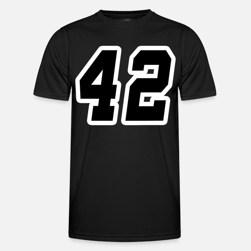 Nummer zweiundvierzig 42 - Männer Funktions-T-Shirt - Schwarz
