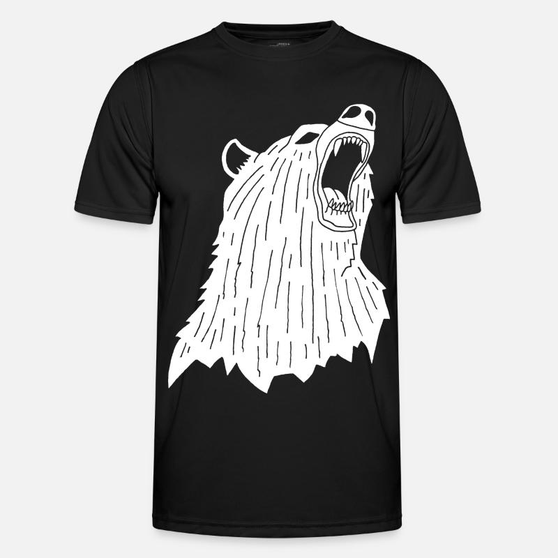 Wütender Eisbär - Männer Funktions-T-Shirt - Schwarz
