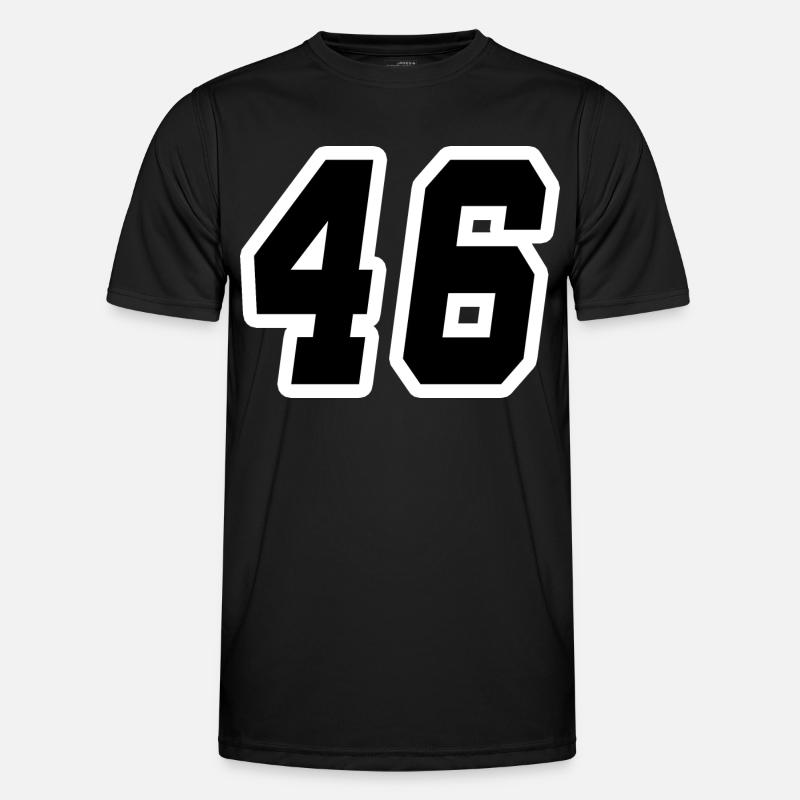 Nummer sechsundvierzig 46 - Männer Funktions-T-Shirt - Schwarz