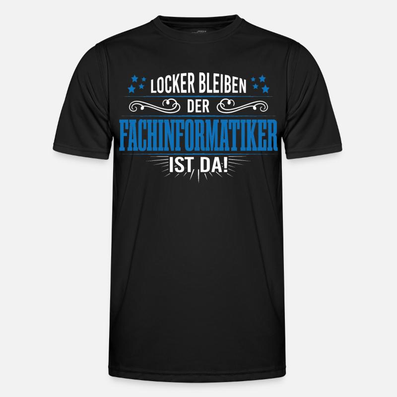 Fachinformatiker programmierer support admin - Männer Funktions-T-Shirt - Schwarz