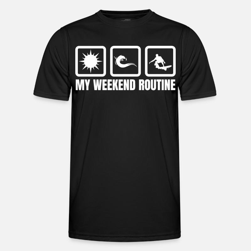 My Weekend Routine - Männer Funktions-T-Shirt - Schwarz