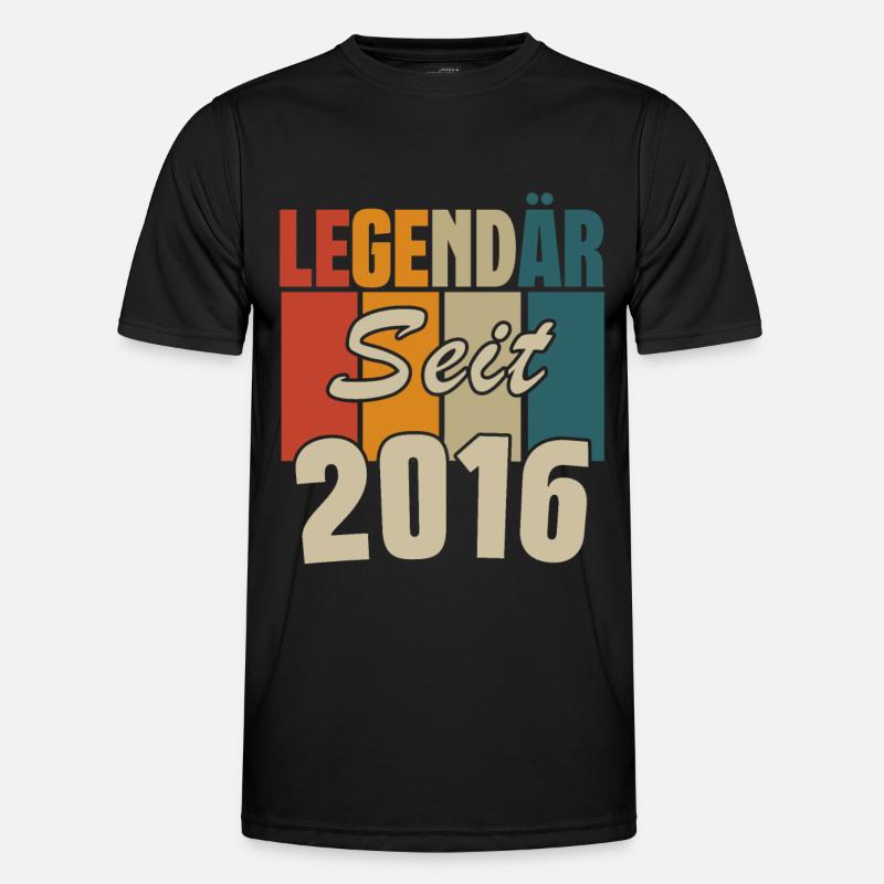 Legendär seit 2016 - Männer Funktions-T-Shirt - Schwarz