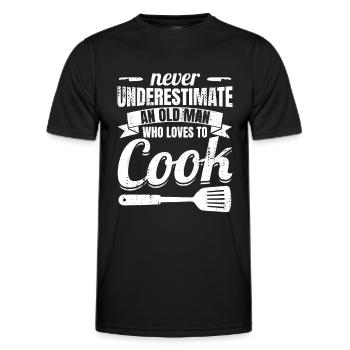 Cook Grandfather - Men's Functional T-Shirt - black - Front - AI Model Male 178 dark (178cm)