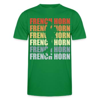 Retro Horn - Männer Funktions-T-Shirt - Kelly Green - Vorne - AI Model Male 178 dark (178cm)