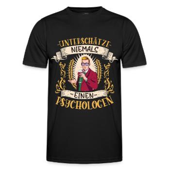 Psychologe Geschenk Psychologie Lustig - Männer Funktions-T-Shirt - Schwarz - Vorne - AI Model Male 178 dark (178cm)