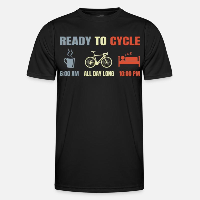 Cyclists schedule - Men's Functional T-Shirt - black