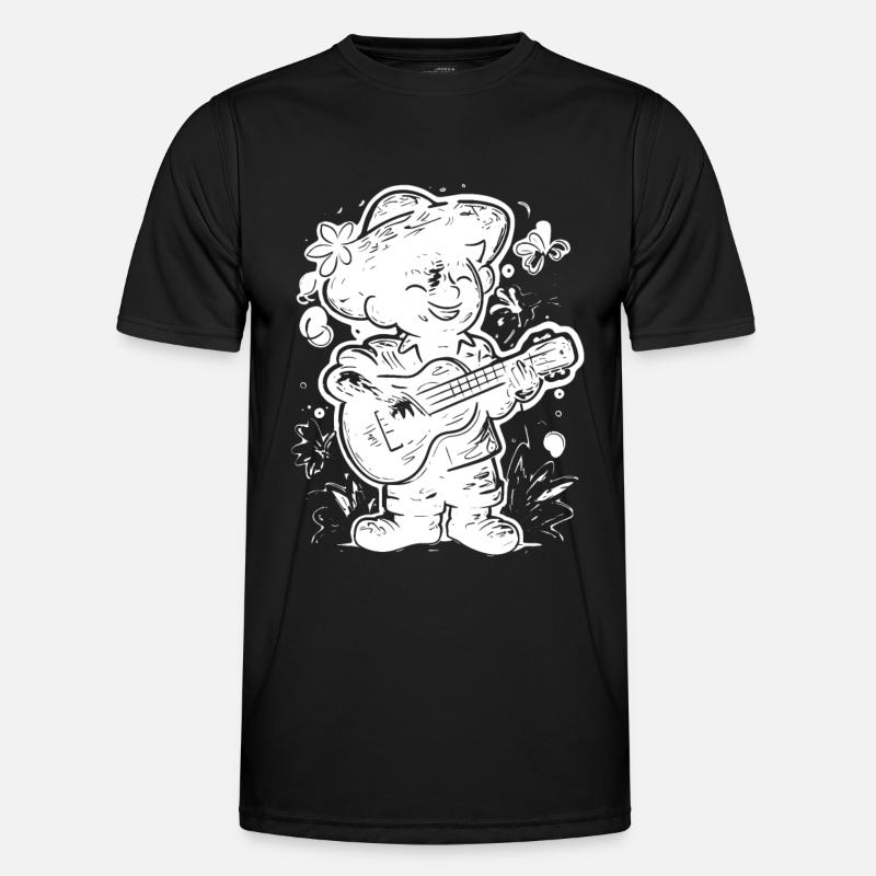 Ukulele Player Graphics - Men's Functional T-Shirt - black