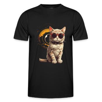 AMATEURS D’ASTRONOMIE DE L’ÉCLIPSE SOLAIRE - T-shirt sport Homme - noir - Devant - AI Model Male 178 dark (178cm)