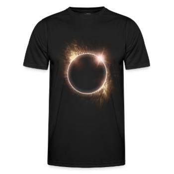 AMATEURS D’ASTRONOMIE DE L’ÉCLIPSE SOLAIRE - T-shirt sport Homme - noir - Devant - AI Model Male 178 dark (178cm)