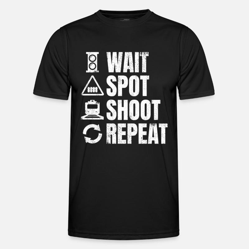 Trainspotter Zeitplan - Männer Funktions-T-Shirt - Schwarz