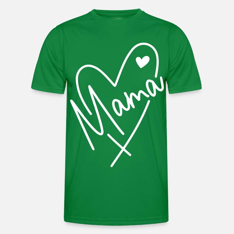 Mama Herz Mutter Kind Liebe Muttertag Geschenk Männer Funktions-T-Shirt