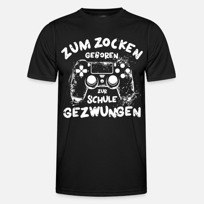 Computerfreak Zocker Gamershirt Hacker - Männer Funktions-T-Shirt - Schwarz