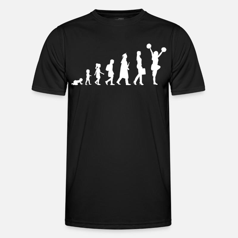 Evolution Of A Cheerleader - Men's Functional T-Shirt - black