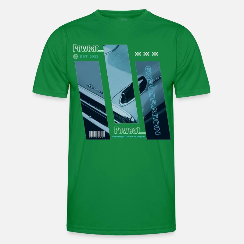 Never Stop Exploring Männer Funktions-T-Shirt