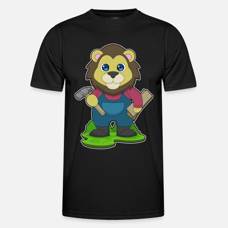 Lion Carpenter Hammer - Men's Functional T-Shirt - black