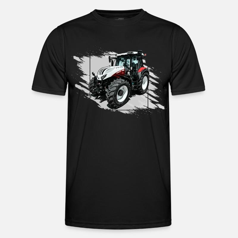 Steyr Tractor White - Men's Functional T-Shirt - black
