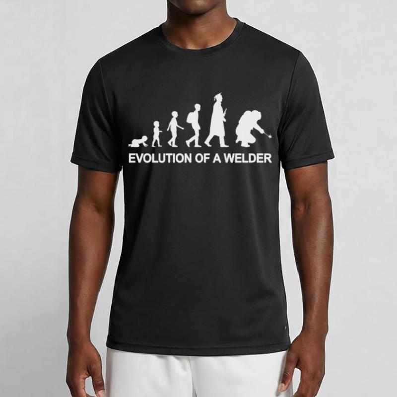Evolution eines Schweißers Männer Funktions-T-Shirt