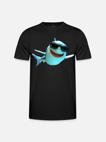 Shark Shark Tiger Shark Gray Shark Sharks Great White Shark - Men's Functional T-Shirt - black