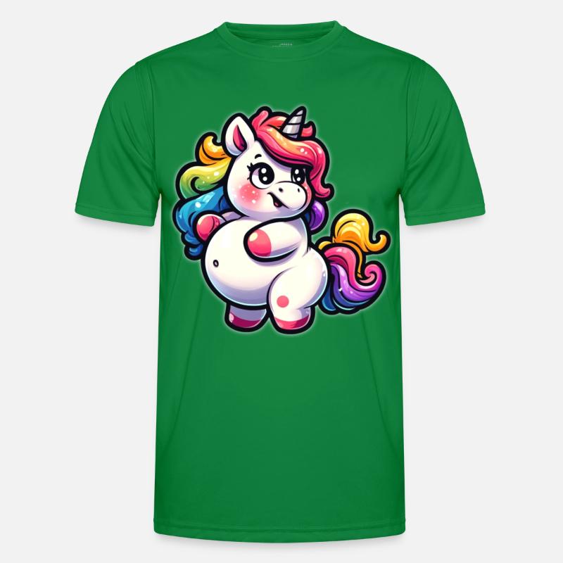 Süßes Regenbogen Einhorn Männer Funktions-T-Shirt