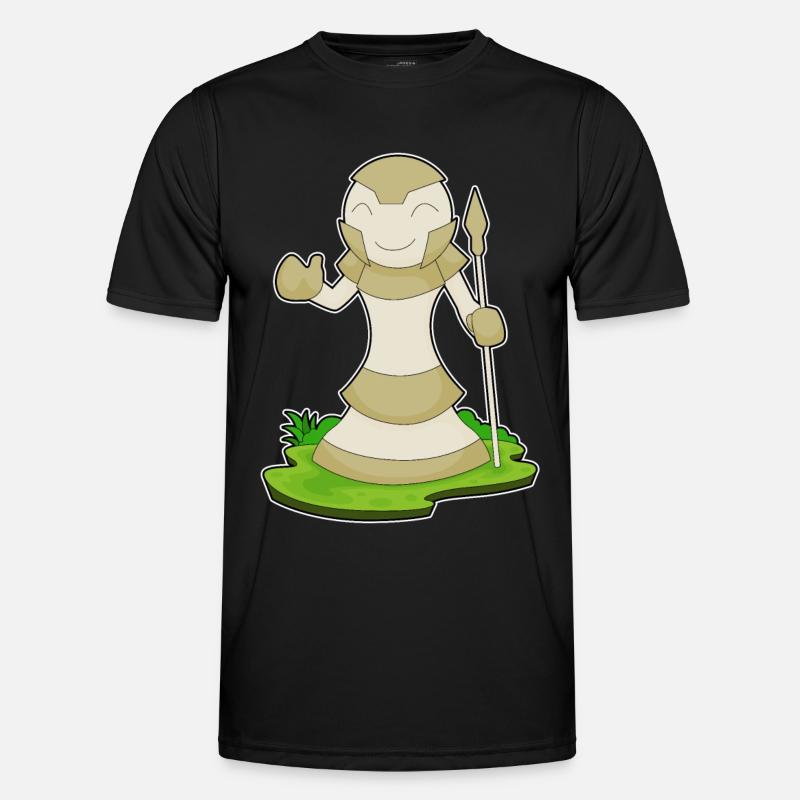 Schachfigur Bauer Schach - Männer Funktions-T-Shirt - Schwarz