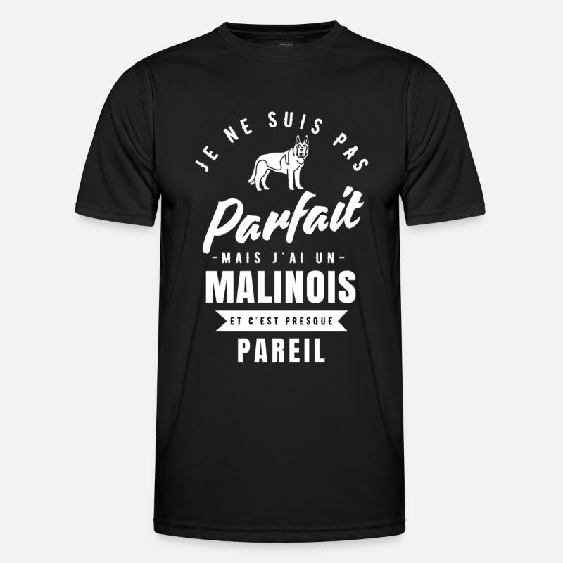 Belgian Malinois Shepherd Gift Idea - Men's Functional T-Shirt - black