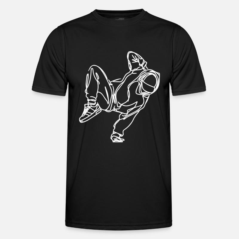 Breakdancer Drawing - Men's Functional T-Shirt - black